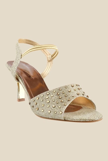 Mochi Golden Sling Back Stilettos Mochi Golden Sling Back Stilettos