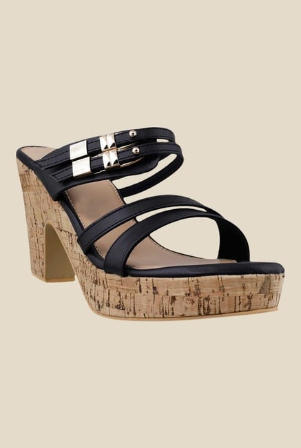Mochi Black Casual Sandals Mochi Black Casual Sandals