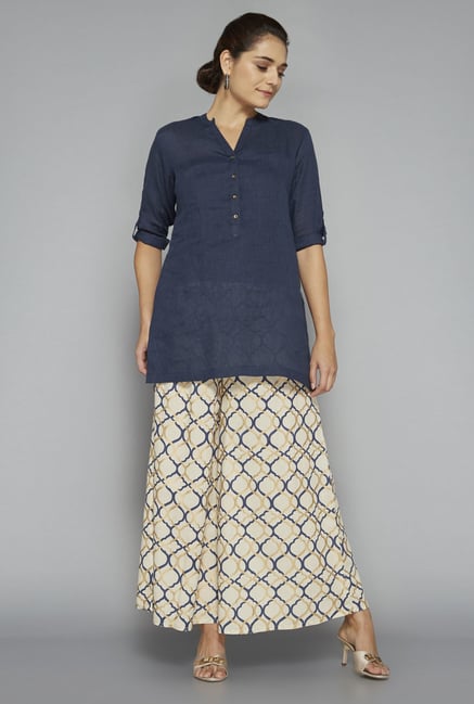 Zuba by Westside Ecru Printed Palazzo Zuba by Westside Ecru Printed Palazzo