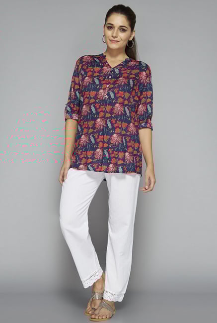 Utsa by Westside Indigo Floral Print Kurti Utsa by Westside Indigo Floral Print Kurti