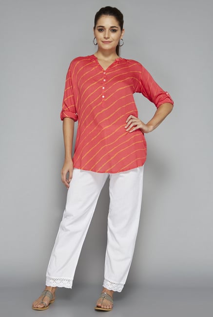 Utsa by Westside Pink Striped Kurti Utsa by Westside Pink Striped Kurti