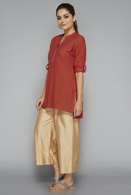 Utsa by Westside Orange Solid Kurti Utsa by Westside Orange Solid Kurti