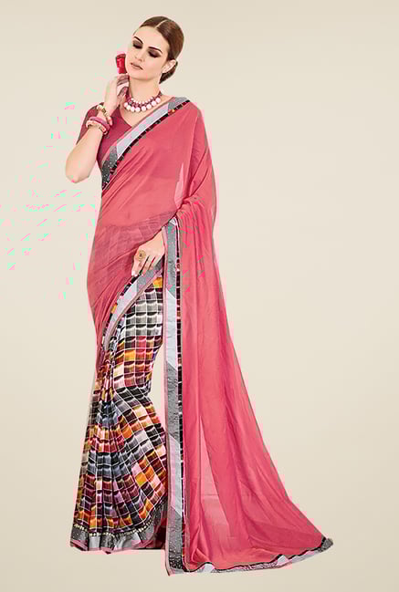 Ishin Multicolor Faux Georgette Printed Saree Ishin Multicolor Faux Georgette Printed Saree