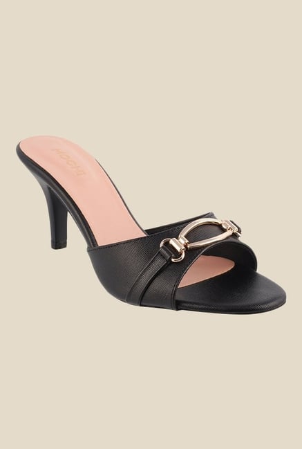 Mochi Black Stiletto Heeled Sandals Mochi Black Stiletto Heeled Sandals