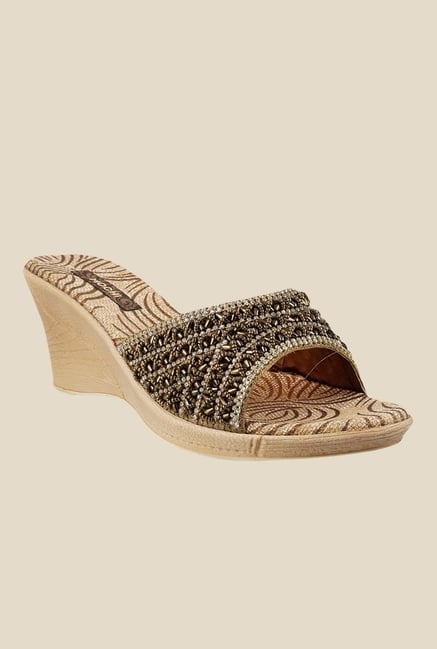 Mochi Bronze Wedge Heeled Sandals Mochi Bronze Wedge Heeled Sandals
