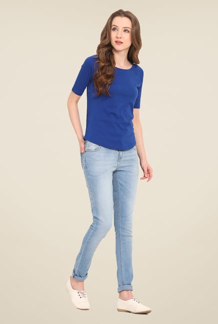 Saiesta Blue Solid Top Saiesta Blue Solid Top