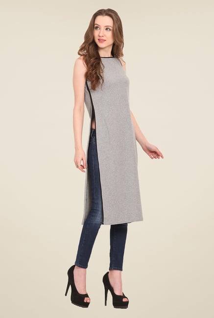 Saiesta Grey Solid Top Saiesta Grey Solid Top
