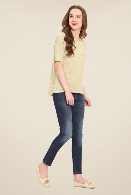 Saiesta Grey Striped Top Saiesta Grey Striped Top