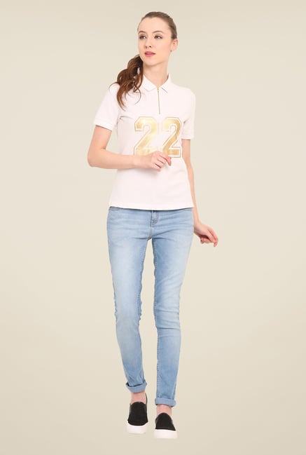 Saiesta White Printed Top Saiesta White Printed Top