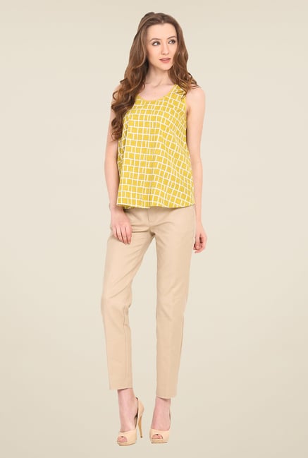 Saiesta Yellow Printed Top Saiesta Yellow Printed Top