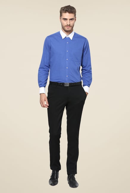 Turtle Blue Solid Full Sleeve Slim-fit Shirt Turtle Blue Solid Full Sleeve Slim-fit Shirt