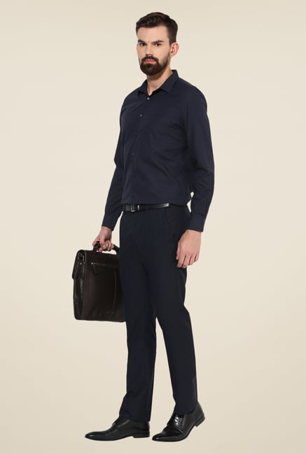 Turtle Navy Printed Slim-fit Shirt Turtle Navy Printed Slim-fit Shirt