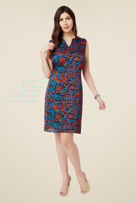 Avirate Multicolor Graphic Printed Dress Avirate Multicolor Graphic Printed Dress