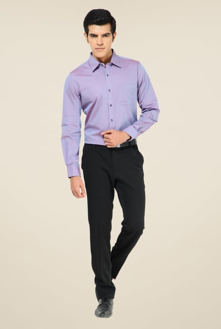 Turtle Purple Solid Full Sleeve Slim-fit Shirt Turtle Purple Solid Full Sleeve Slim-fit Shirt