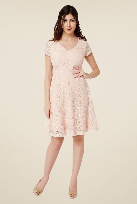Avirate Peach Lace Dress Avirate Peach Lace Dress