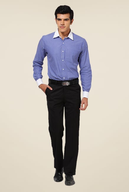 Turtle Black Solid Trousers Turtle Black Solid Trousers