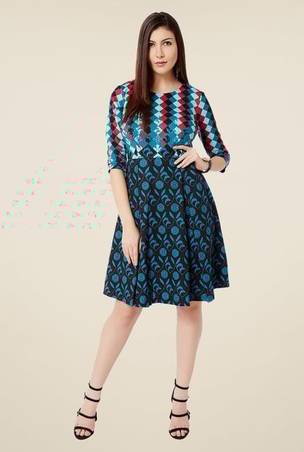 Avirate Multicolor Floral Print Dress Avirate Multicolor Floral Print Dress