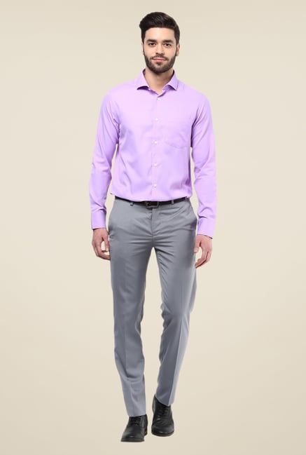 Turtle Grey Solid Trousers Turtle Grey Solid Trousers