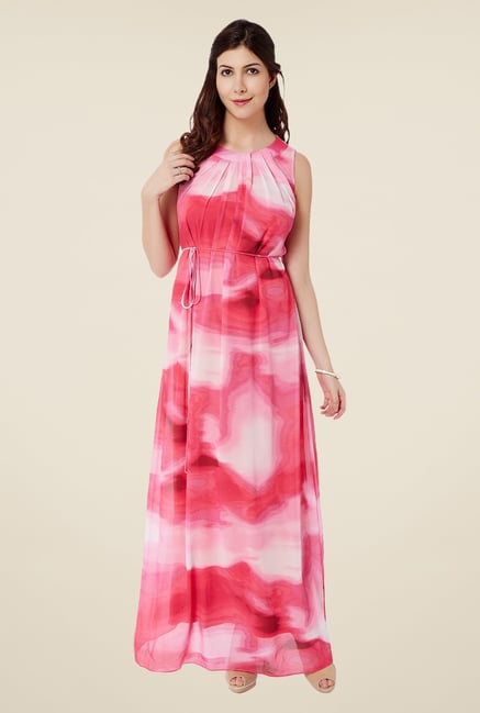 Avirate Red Flared Maxi Dress Avirate Red Flared Maxi Dress
