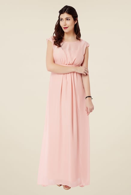 Avirate Peach Empire Waist Maxi Dress Avirate Peach Empire Waist Maxi Dress