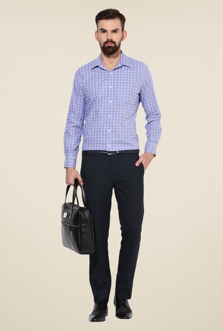 Turtle Purple Checks Slim-fit Shirt Turtle Purple Checks Slim-fit Shirt