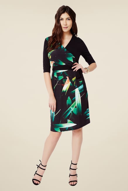 Avirate Black Wrap Dress Avirate Black Wrap Dress