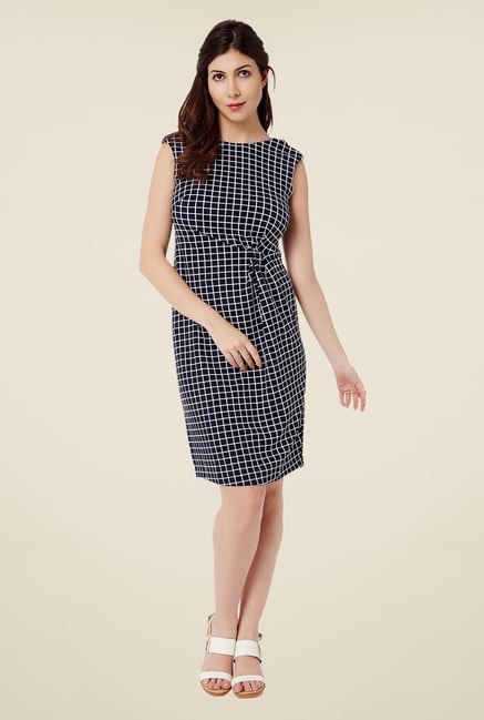Avirate Navy Checks Dress Avirate Navy Checks Dress