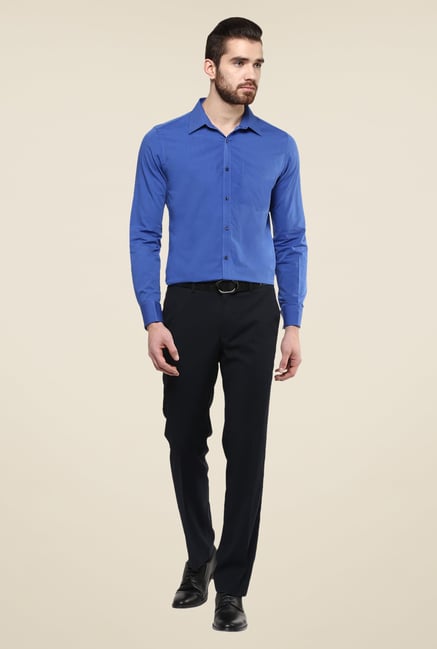 Turtle Blue Solid Slim-fit Shirt Turtle Blue Solid Slim-fit Shirt