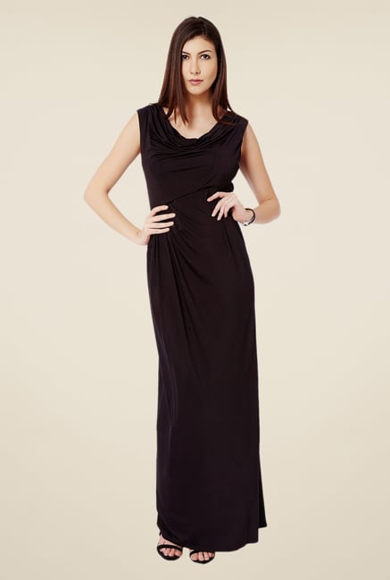 Avirate Black Cowl Neck Maxi Dress Avirate Black Cowl Neck Maxi Dress