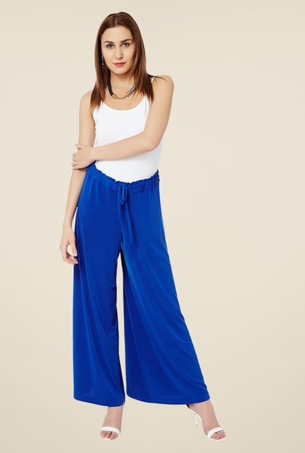 Avirate Blue Solid Palazzos Avirate Blue Solid Palazzos