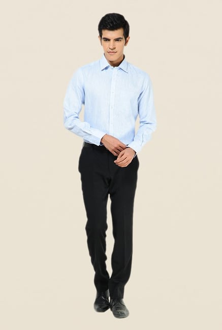 Turtle Blue Linen Full Sleeve Shirt Turtle Blue Linen Full Sleeve Shirt
