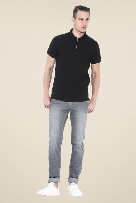 Basics Grey Lightly Washed Jeans Basics Grey Lightly Washed Jeans