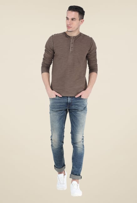 Basics Blue Tattered Jeans Basics Blue Tattered Jeans