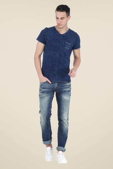 Basics Navy Lightly Washed Jeans Basics Navy Lightly Washed Jeans