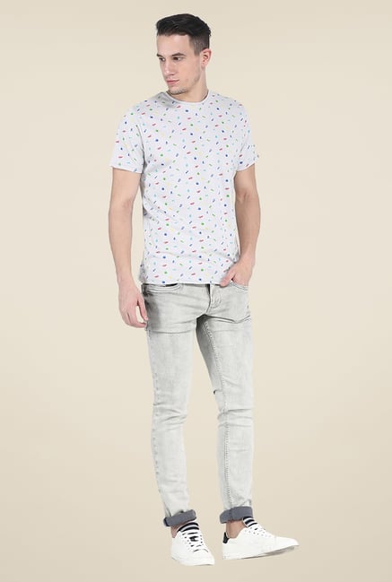 Basics Light Grey Lightly Washed Jeans Basics Light Grey Lightly Washed Jeans