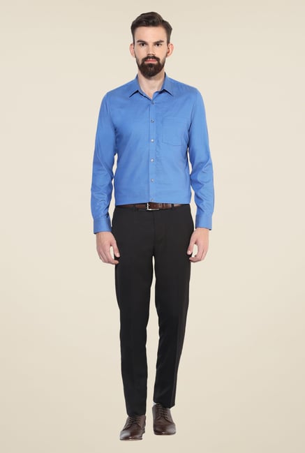 Turtle Blue Textured Full Sleeve Shirt Turtle Blue Textured Full Sleeve Shirt
