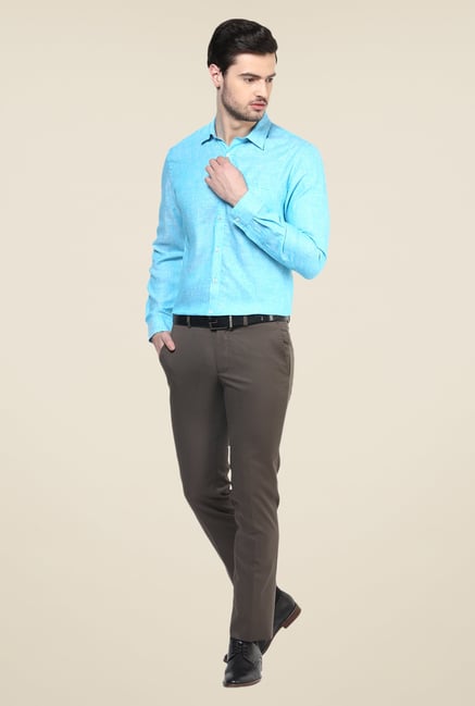 Turtle Blue Linen Shirt Turtle Blue Linen Shirt