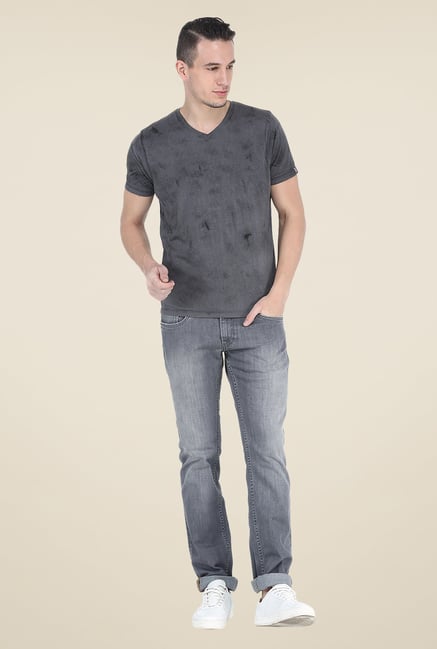 Basics Grey Lightly Washed Jeans Basics Grey Lightly Washed Jeans