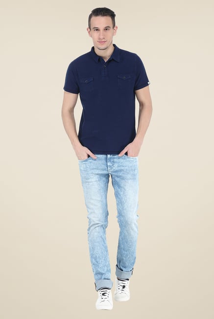 Basics Blue Lightly Washed Jeans Basics Blue Lightly Washed Jeans