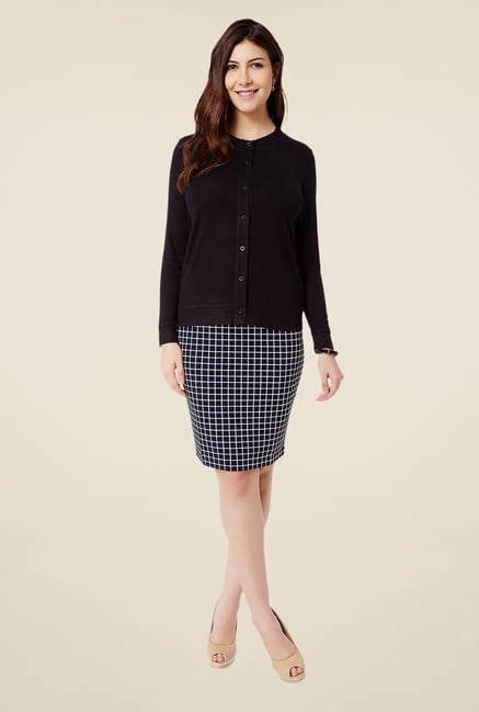Avirate Black Solid Cardigan Avirate Black Solid Cardigan