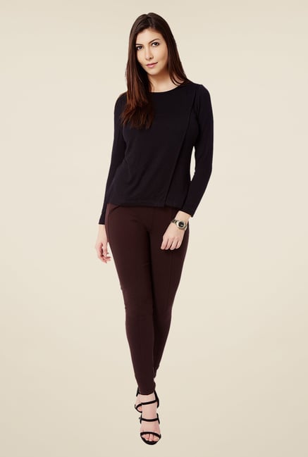 Avirate Brown Solid Ponte Avirate Brown Solid Ponte