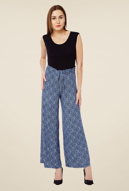 Avirate Blue Printed Palazzos Avirate Blue Printed Palazzos