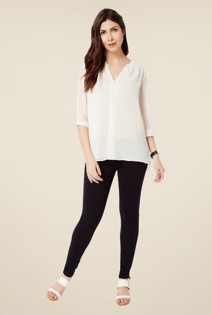 Avirate Beige Solid Top Avirate Beige Solid Top