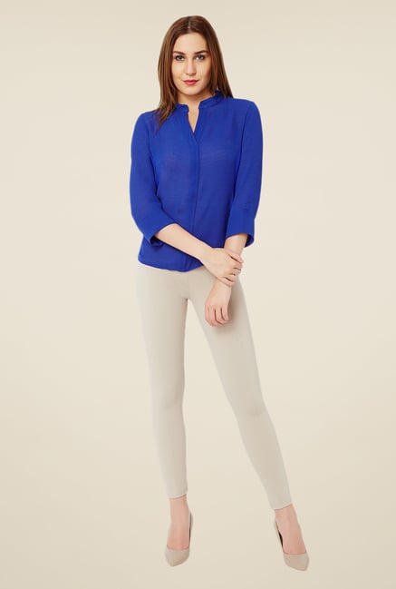 Avirate Blue Solid Top Avirate Blue Solid Top