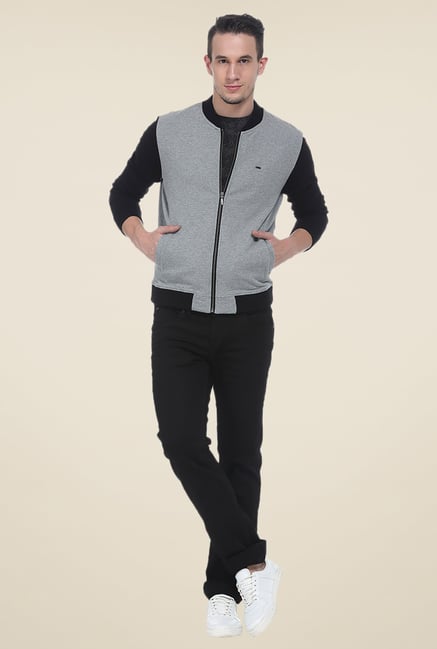 Basics Light Heather Grey Knit Jacket Basics Light Heather Grey Knit Jacket