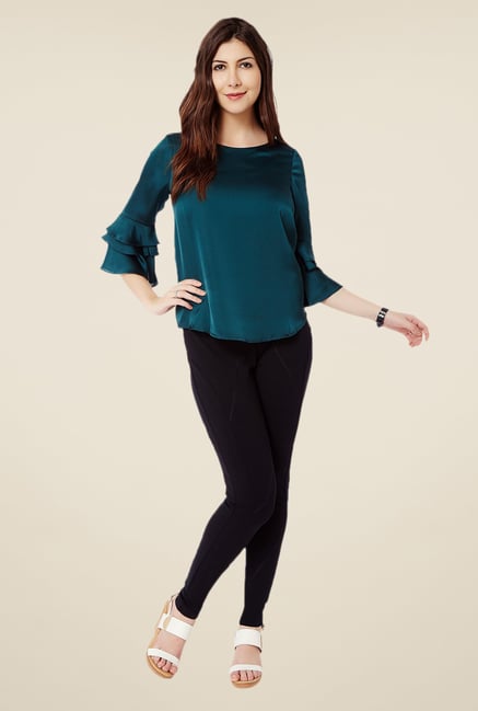 Avirate Teal Solid Top Avirate Teal Solid Top