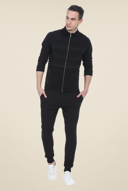 Basics Black Printed Jacket Basics Black Printed Jacket