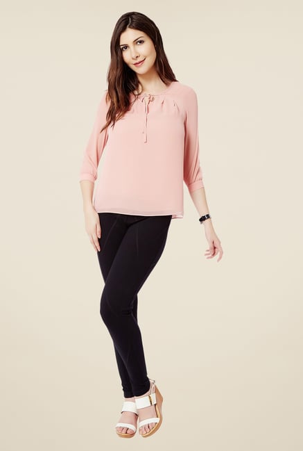 Avirate Light Pink Solid Top Avirate Light Pink Solid Top