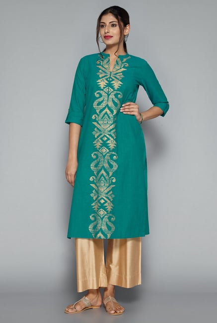 Utsa by Westside Green Printed Kurta Utsa by Westside Green Printed Kurta