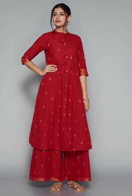 Utsa by Westside Dark Red Printed Palazzo Utsa by Westside Dark Red Printed Palazzo